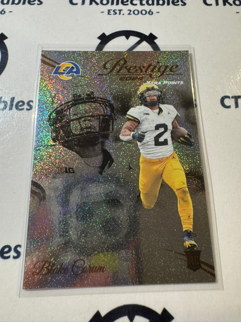 2024 NFL Prestige Dots Xtra Points Rookie Card #349 Blake Corum Rams