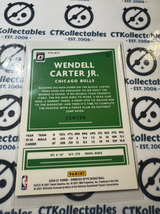 2020-21 NBA Donruss Optic Wendell Carter Jr. Pink Hyper Prizm #34 Bulls
