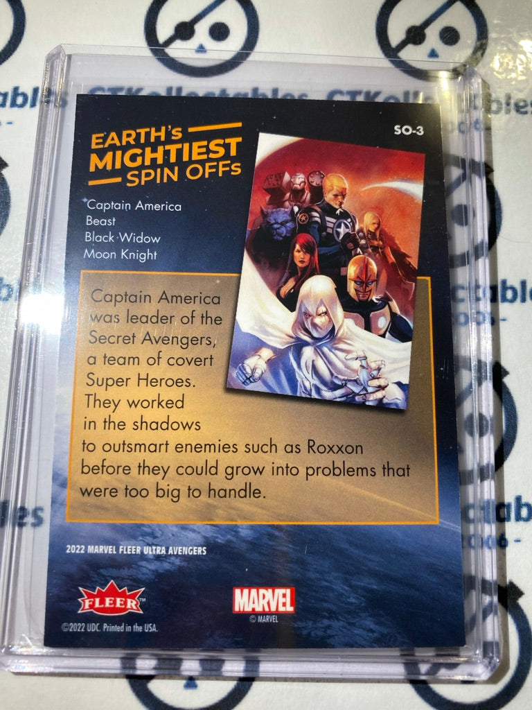 2022 Fleer Ultra Avengers Mightiest Spin off "Secret Avengers" #SO-03