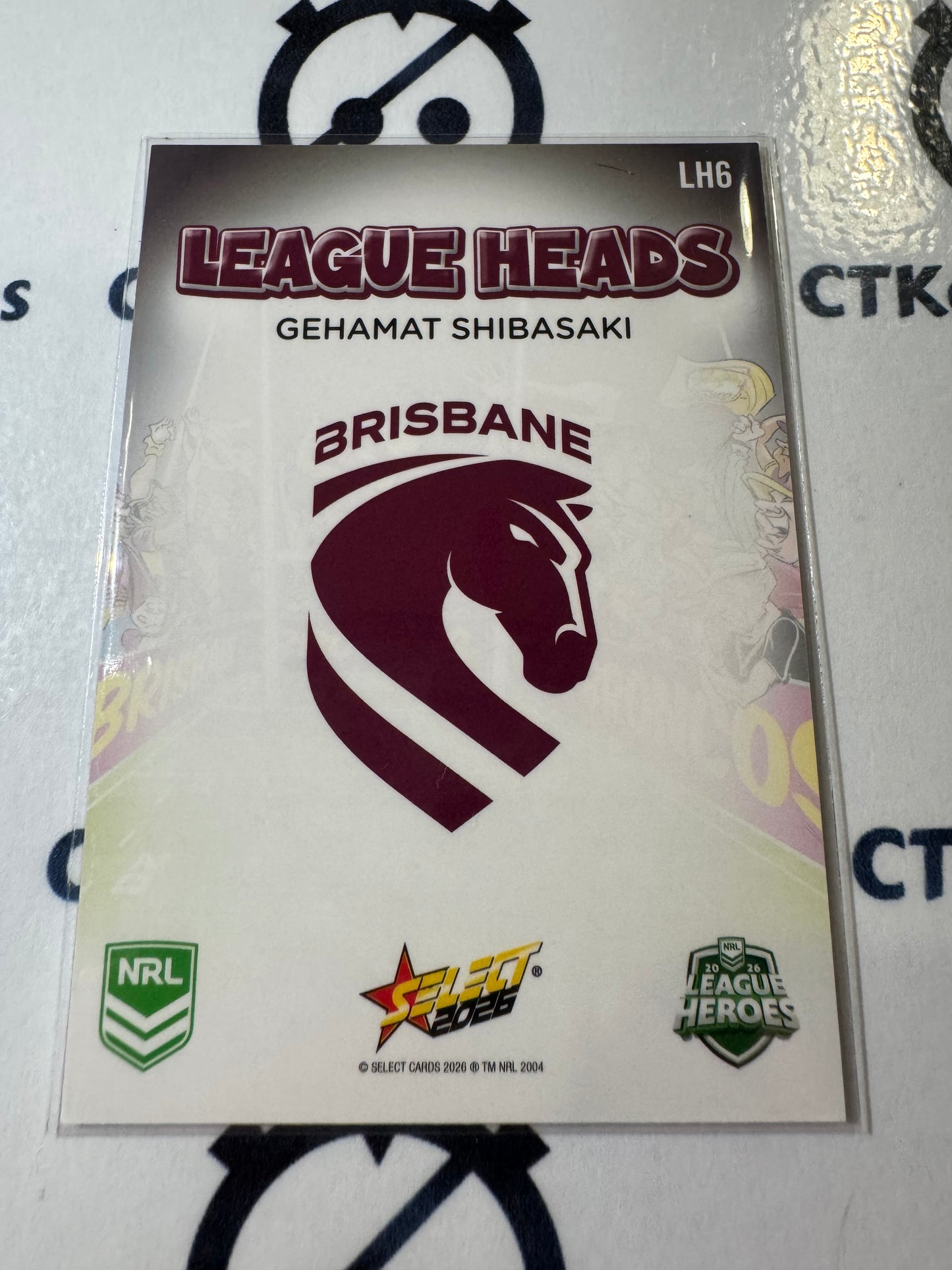 2026 Select NRL League Heroes League Heads #LH6 Gehamat Shibasaki Broncos
