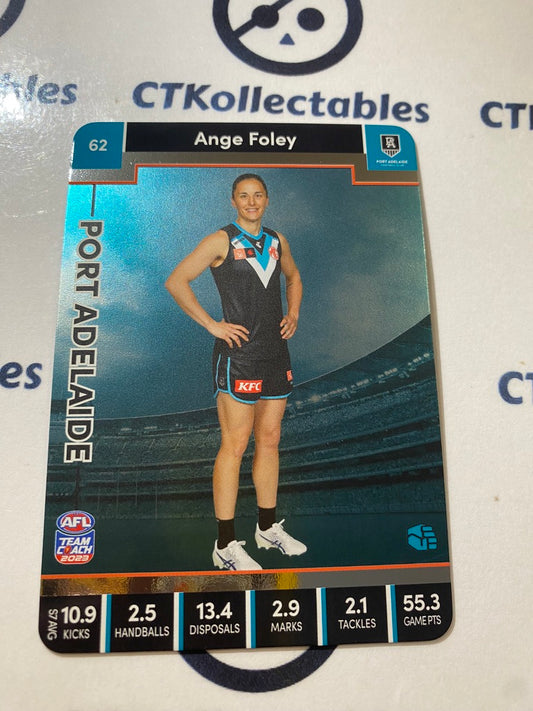 2023 AFLW Teamcoach Silver Card #62 Ange Foley