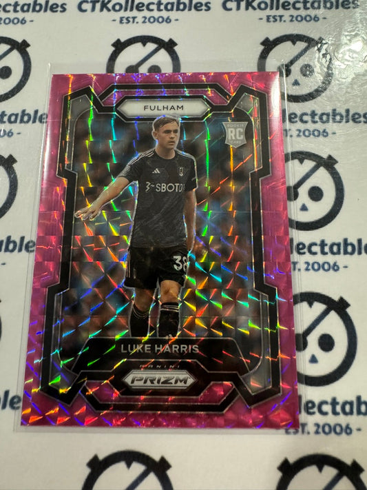 2023-24 Prizm Premier League Soccer Luke Harris RC #165 Pink Mosaic Prizm