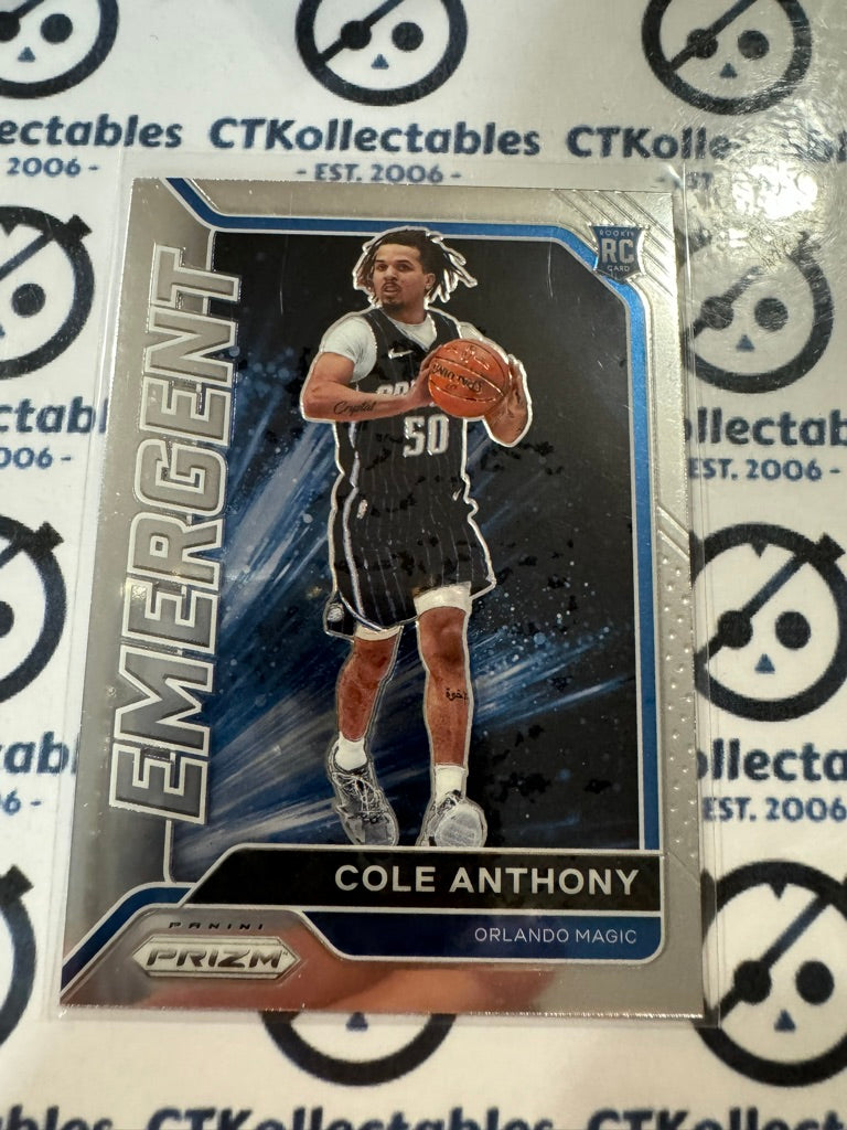 2020-21 NBA Panini Prizm Cole Anthony Emergent #21 Magic