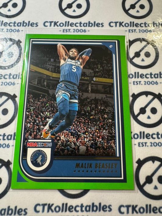 2022-23 NBA Panini Hoops Malik Beasley Neon Green #197 Timberwolves