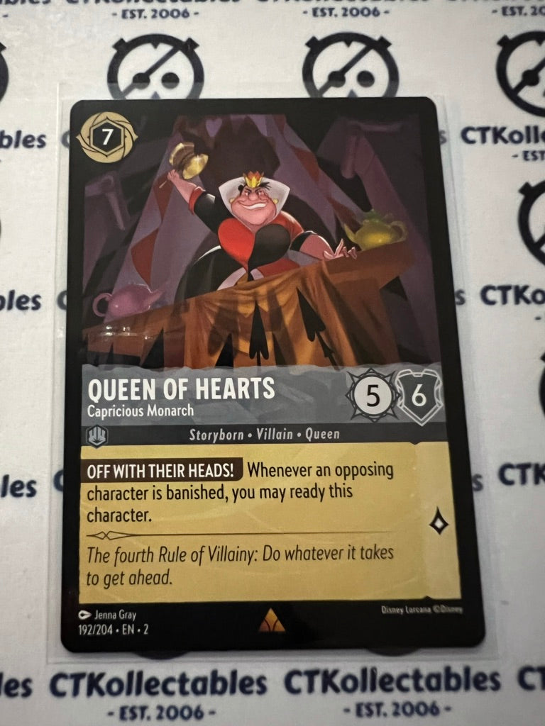 2024 Disney Lorcana Floodborn Non-Foil #192 Queen of Hearts, Capricious Monarch