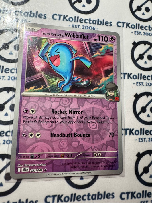 Team Rocket's Wobbuffet Scarlet & Violet Destined Rivals #082/182 Reverse Holo