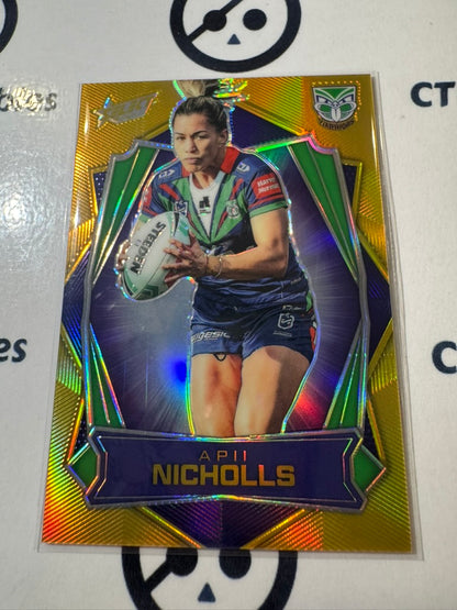 2026 Select NRLW League Heroes Luminous Base #L226 Apii Nicholls Warriors