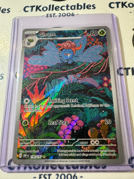 Gloom Illustration Rare #198/197 SV03 Obsidian Flames Pokemon Card