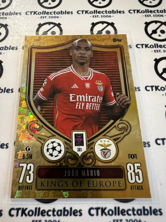 2023-24 TOPPS MATCH ATTAX Joao Mario Kings Of Europe #301 Soccer Card