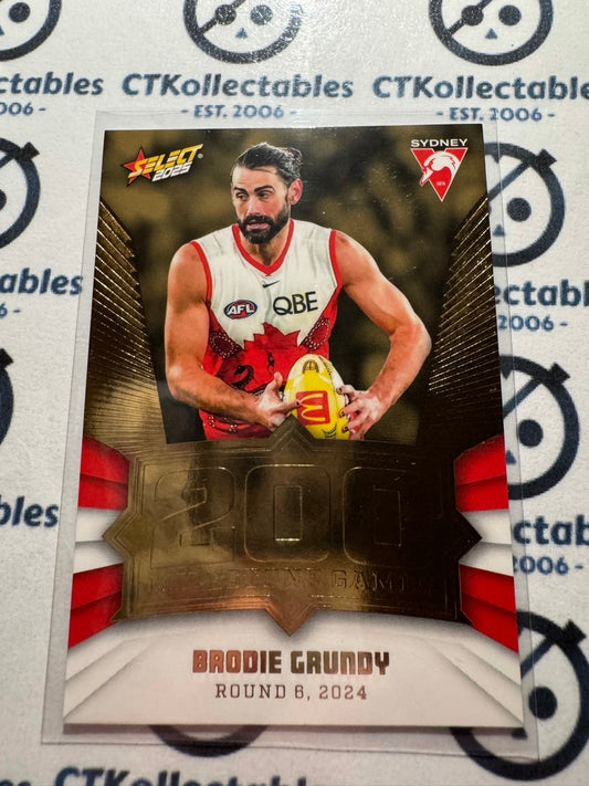 2025 AFL Footy Stars Milestone Brodie Grundy MG83 Swans