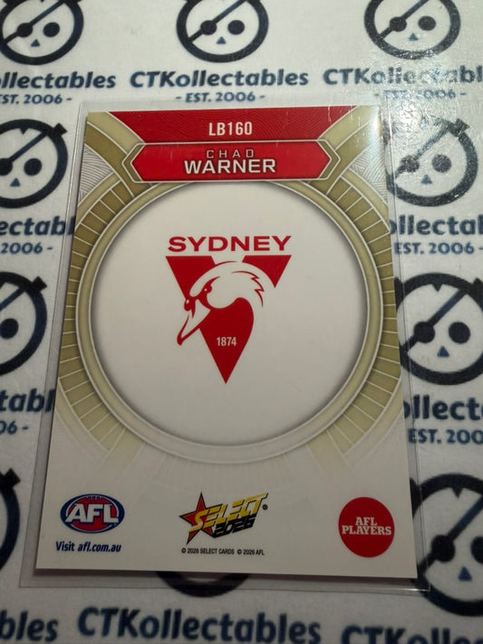 2026 Select AFL Footy Stars Luminous LB160 Chad Warner Swans