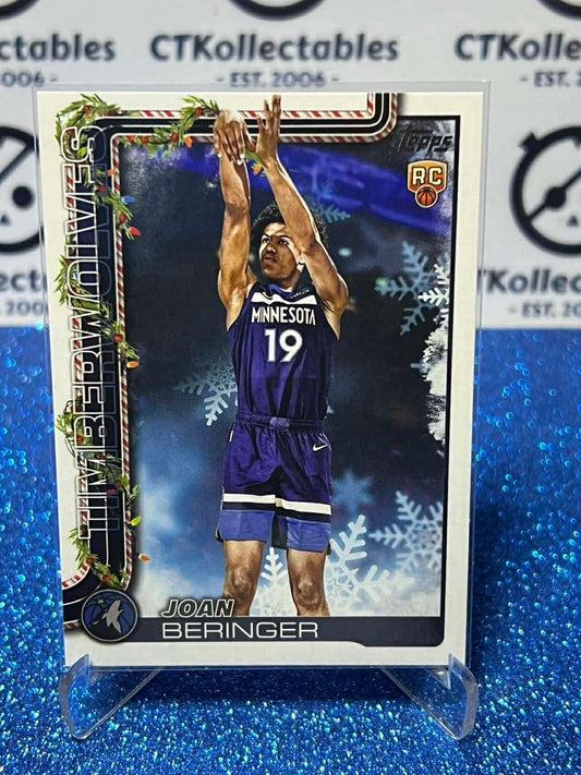 2025-26 Topps Holiday NBA #H177 Joan Beringer Minnesota Timberwolves RC