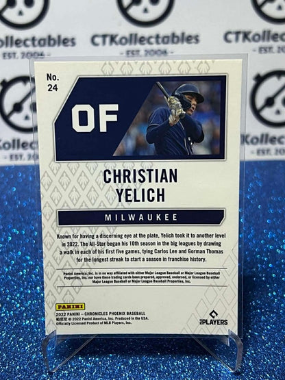 2022 Chronicles MLB Phoenix #24 Christian Yelich Building Blocks Prizm