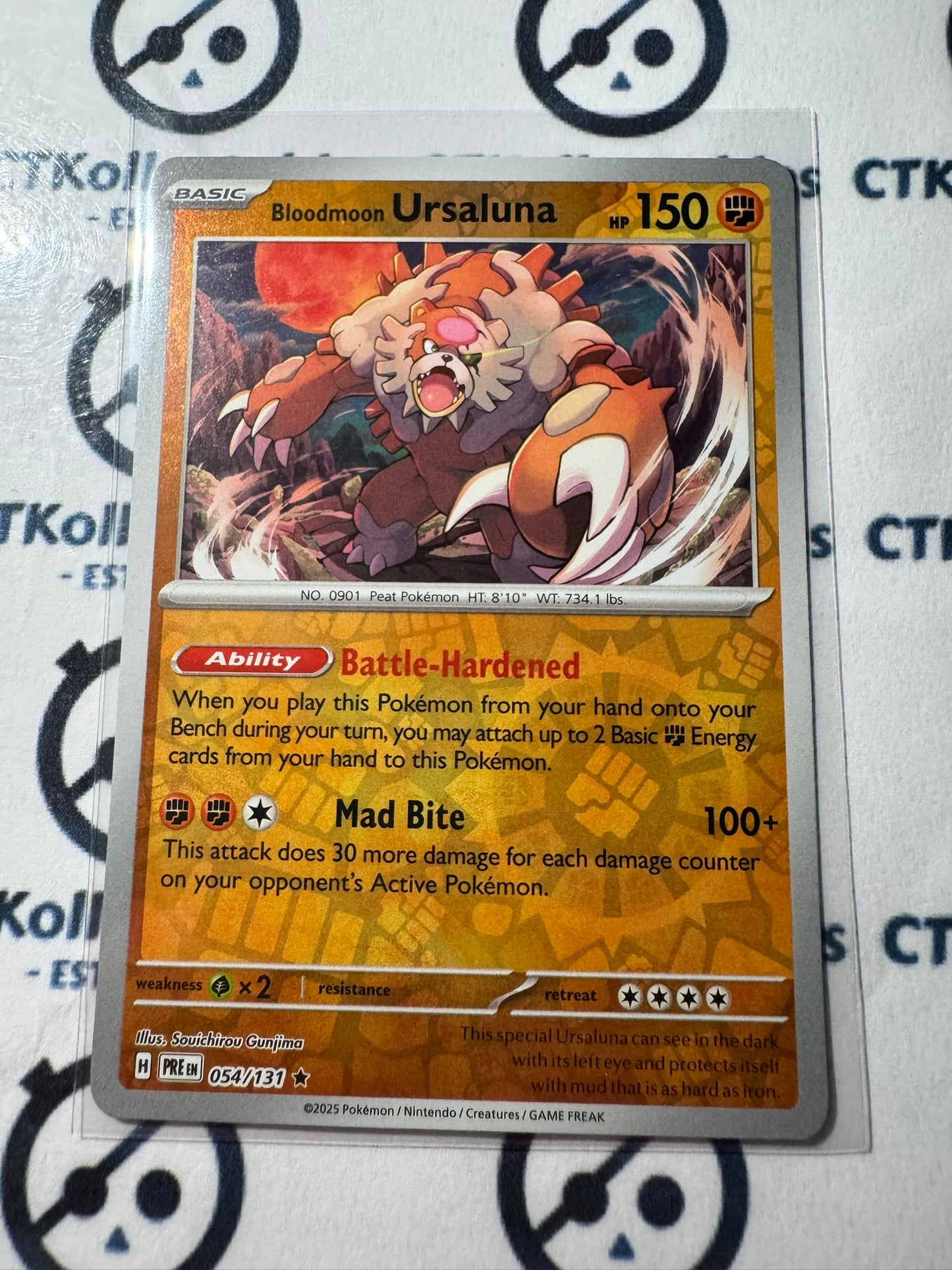 Bloodmoon Ursaluna Reverse Holo #054/131 Prismatic Evolutions Pokemon Card