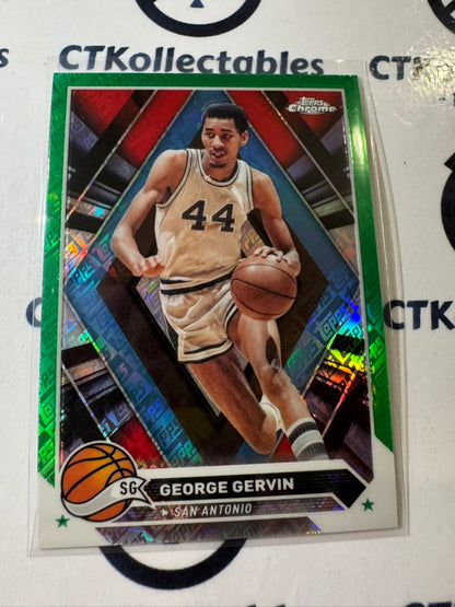 2023-24 Topps NBA Chrome Geroge Gervin Green Topps Refractor #75