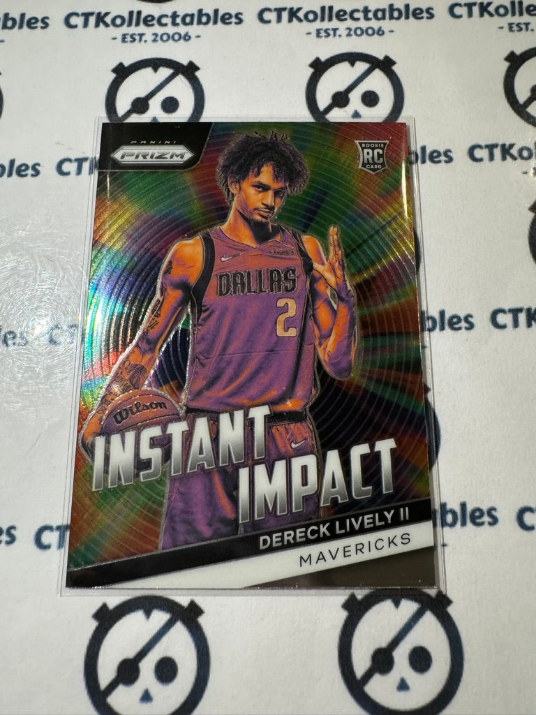 2023-24 NBA Panini Prizm Derreck Lively II Instant Impact #14 Mavericks