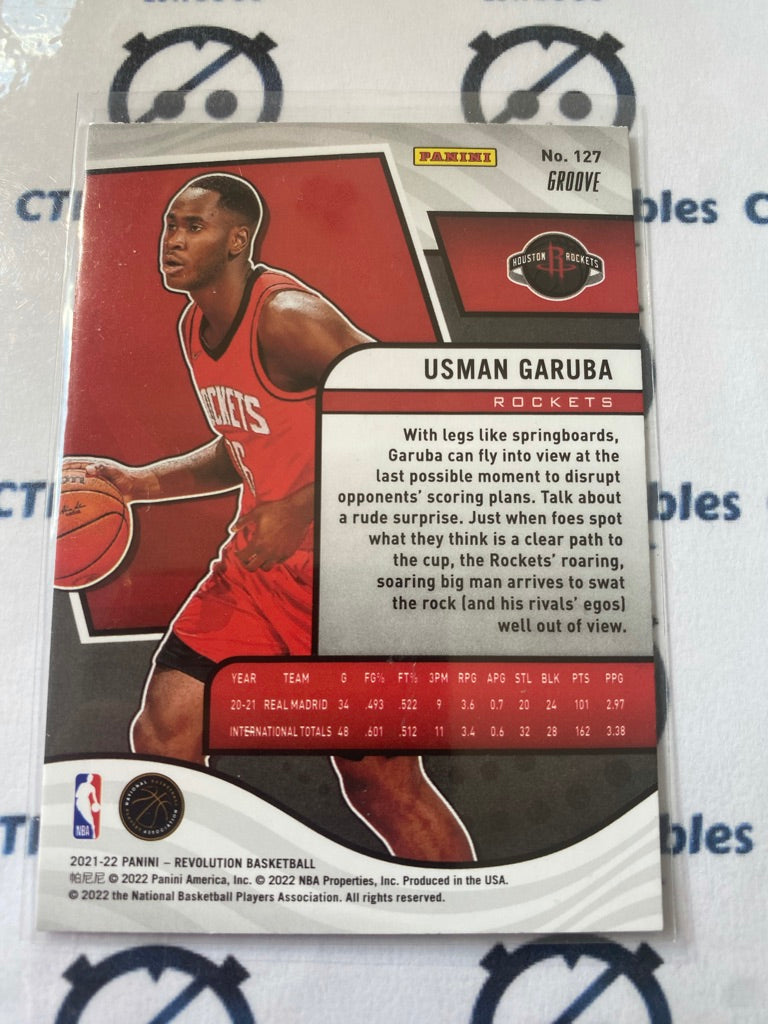 2021-22 Panini NBA Revolution Usman Garuba Groove Rookie Card #127 Rockets