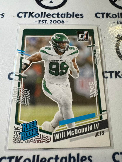 2023 NFL Panini Donruss Rated Rookie #380 Will McDonald IV New York Jets