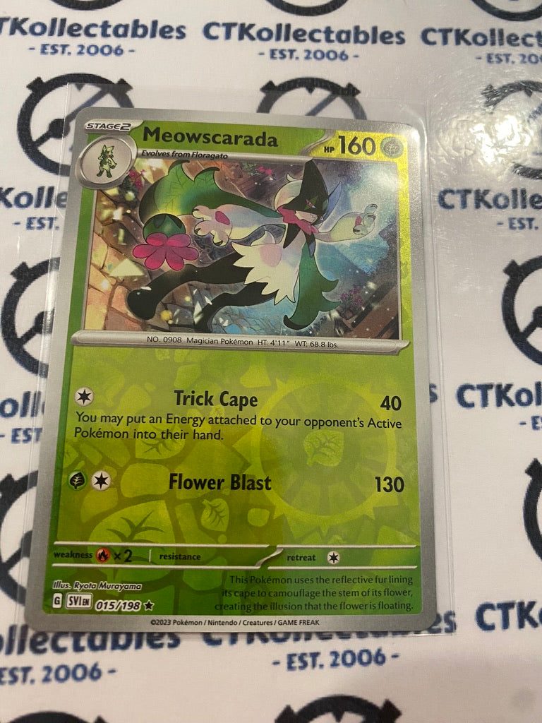 Floragato Reverse Holo #015/198 2023 Scarlet & Violet Pokémon TCG