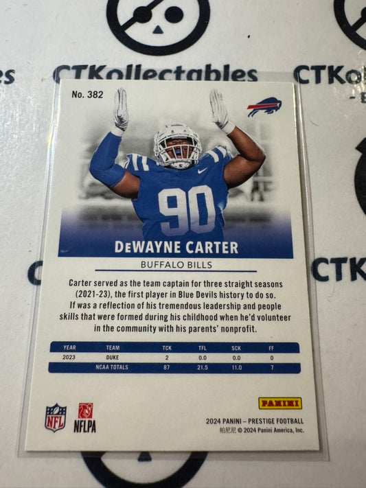 2024 NFL Prestige Rookie Card #382 DeWayne Carter Buffalo Bills