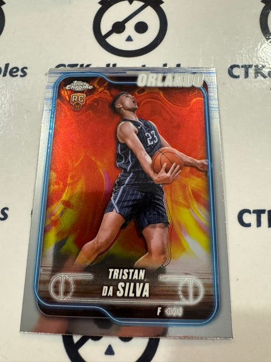 2024/25 Topps NBA Chrome Tristan Da Silva Rookie Base #124 Magic