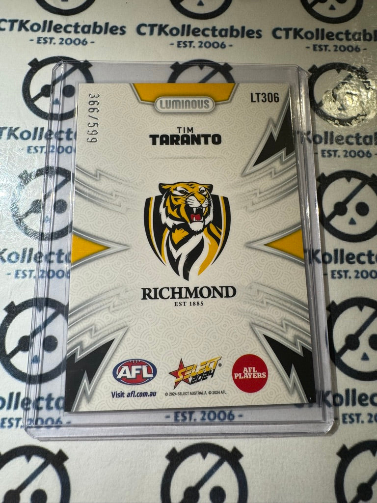 2024 AFL Footy Stars Thunderbolt LT306 Tim Taranto #366/599 Tigers
