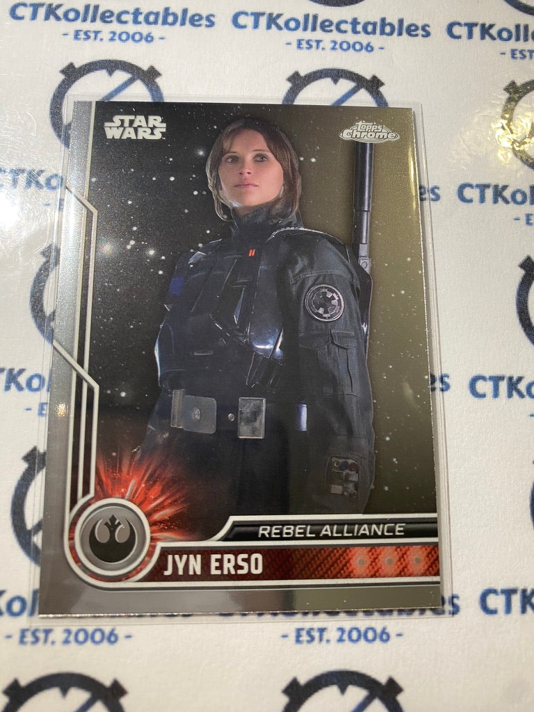 2023 Topps Chrome Star Wars - # 19 Jyn Erso Chrome Base Card