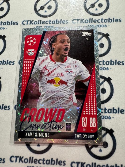 24/25 TOPPS MATCH ATTAX Xavi Simons Crowd Connection #230
