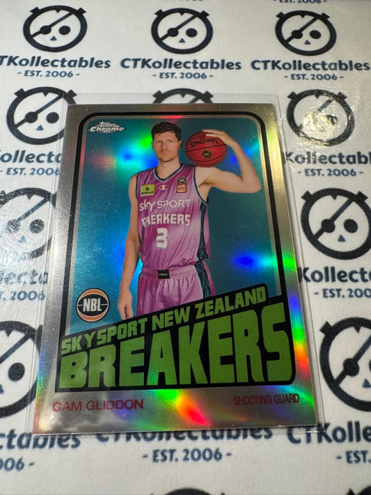 2022/23 Panini NBA Topps Chrome Cam Gliddon Retro Refractor ##72-11 Breakers