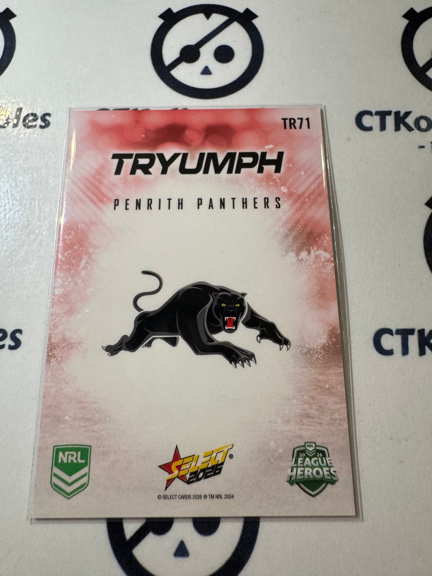 2026 Select NRL League Heroes Tryumph RED #TR71 Penrith Panthers