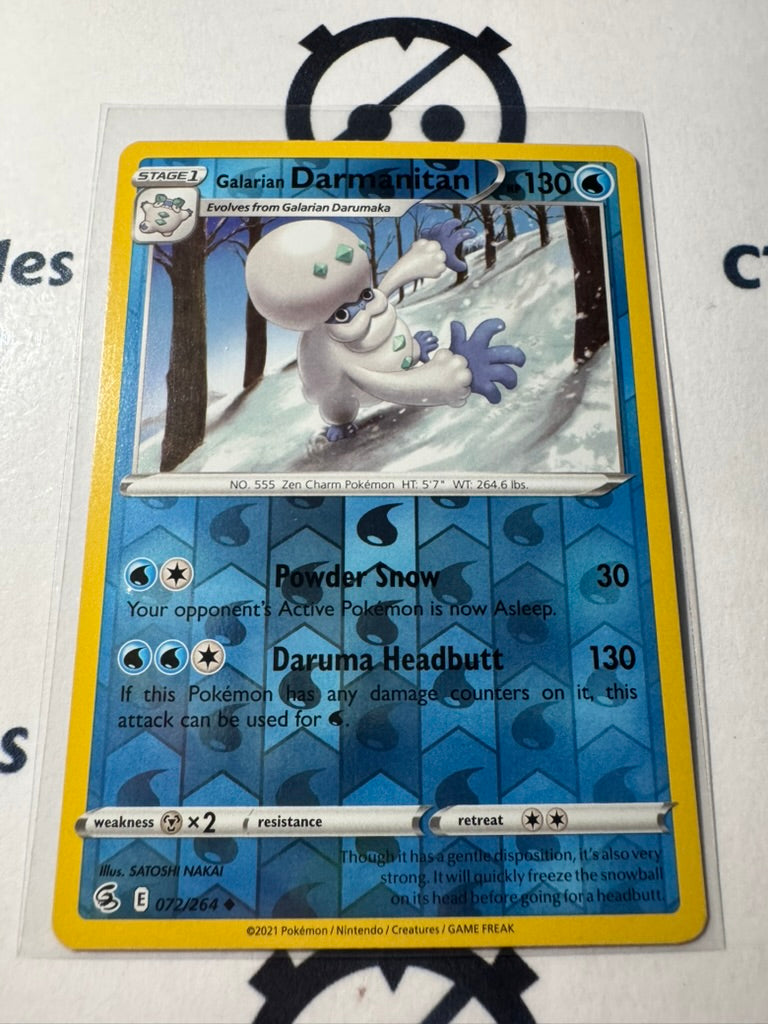 Galarian Darmanitan Reverse Holo #072/264 Sword & Shield Fusion Strike Pokemon