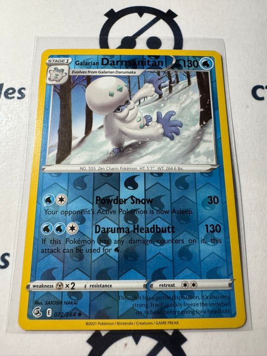 Galarian Darmanitan Reverse Holo #072/264 Sword & Shield Fusion Strike Pokemon