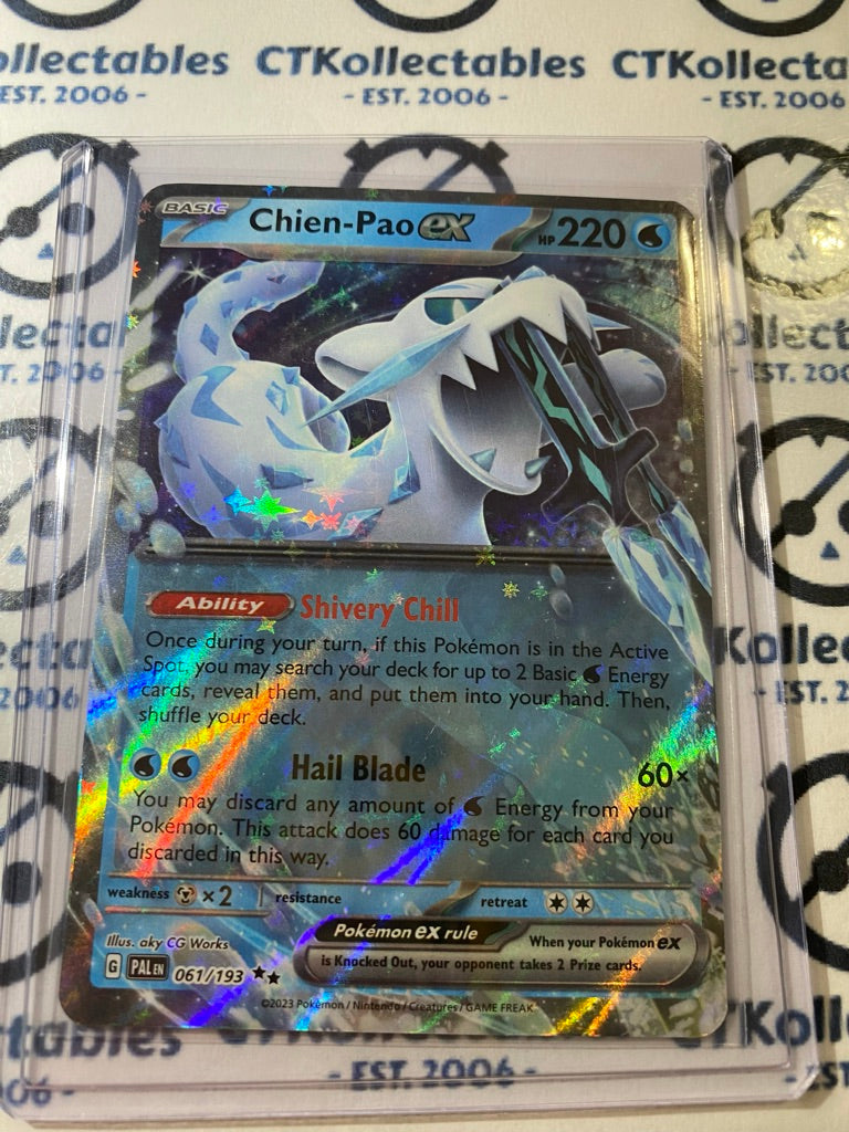 2023 Chien-Pao EX Ultra Rare #061/193 Paldea Evolved Pokemon 2023