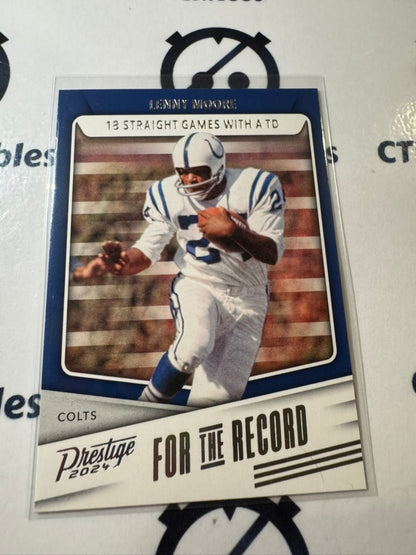 2024 NFL Prestige Lenny Moore For the Record #FR-LM Colts