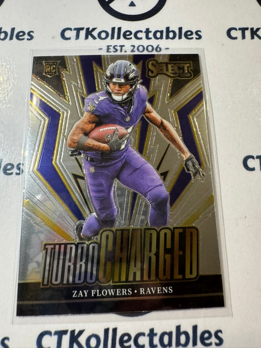 2023 NFL Panini Select Turbocharged Rookie #TUR-ZFL Zay Flowers Ravens