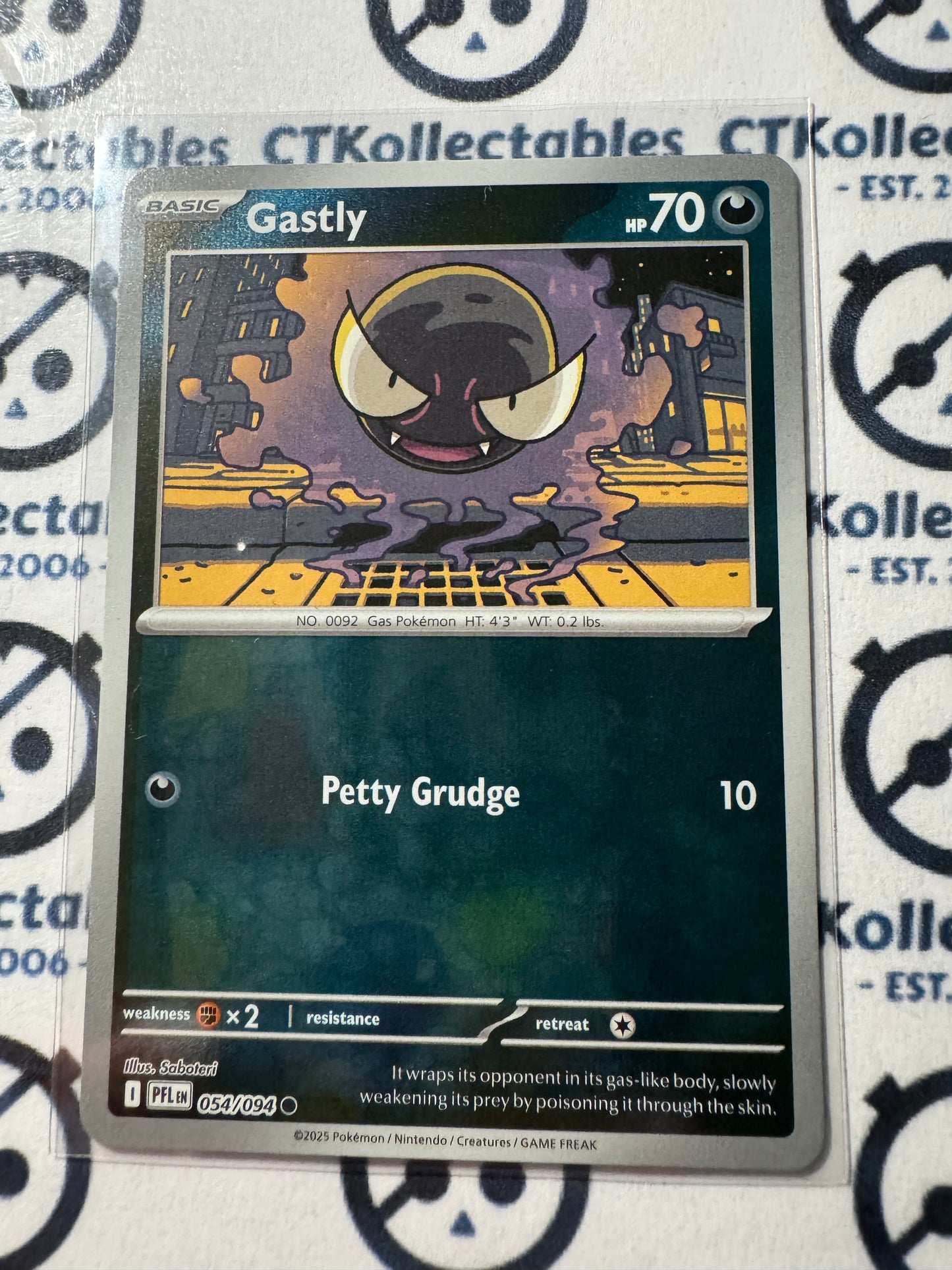 Gastly Reverse Holo #054/094 Phantasmal Flames Pokemon