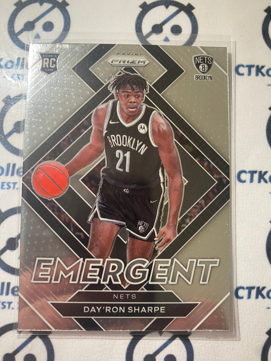 2021/22 Panini Nba Prizm Day'ron Sharpe Emergent #27 Nets