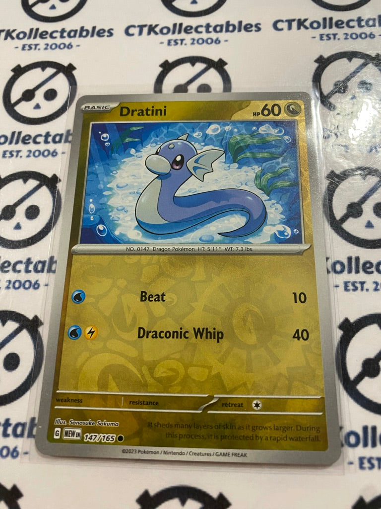 Dratini Reverse Holo #147/165 Scarlet & Violet 151 Pokemon Card