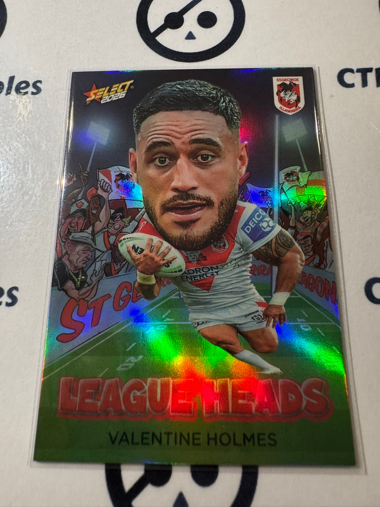 2026 Select NRL League Heroes League Heads #LH108 Valentine Holmes Dragons
