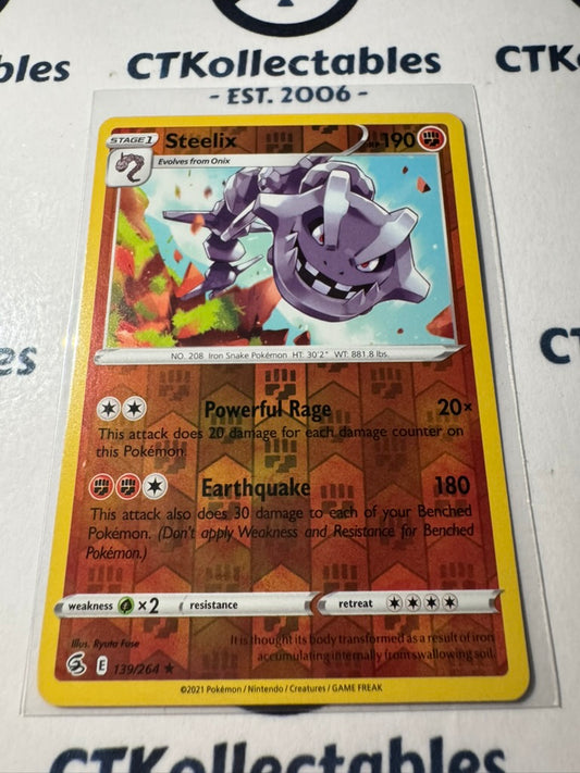 Steelix Reverse Holo #139/264 Sword & Shield Fusion Strike Pokemon