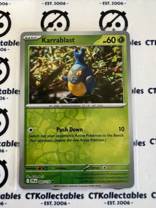 Karrablast Reverse Holo #009/159 Journey Together Pokemon Card TCG