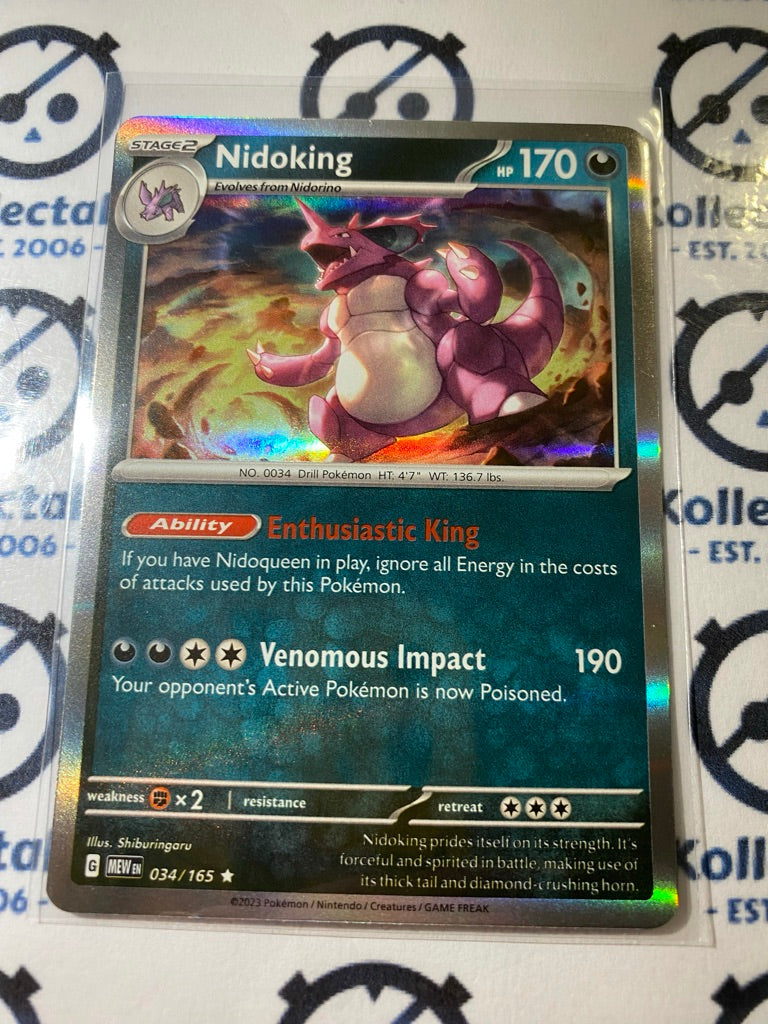 Nidoking Holo Rare #034/165 Scarlet & Violet 151 Pokemon Card