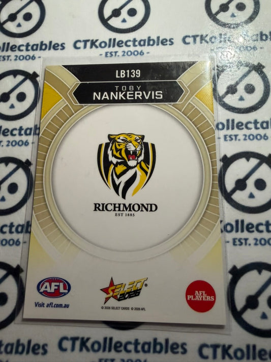 2026 Select AFL Footy Stars Luminous LB139 Toby Nankervis Tigers