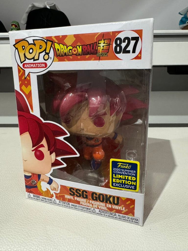 Funko Pop! Dragon Ball Z #827 SSG Goku RARE 2020 Summer Convention