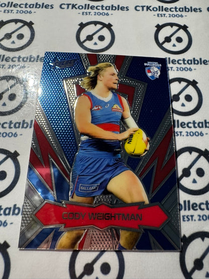 2025 AFL Footy Stars Thunderbolt LT215 Cody Weightman Bulldogs