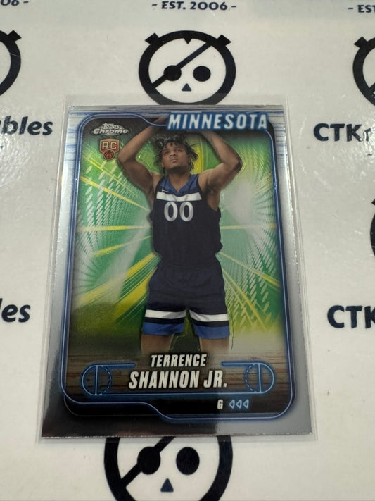 2024/25 Topps NBA Chrome Terrence Shannon Jr. Rookie Base #105 Minnesota