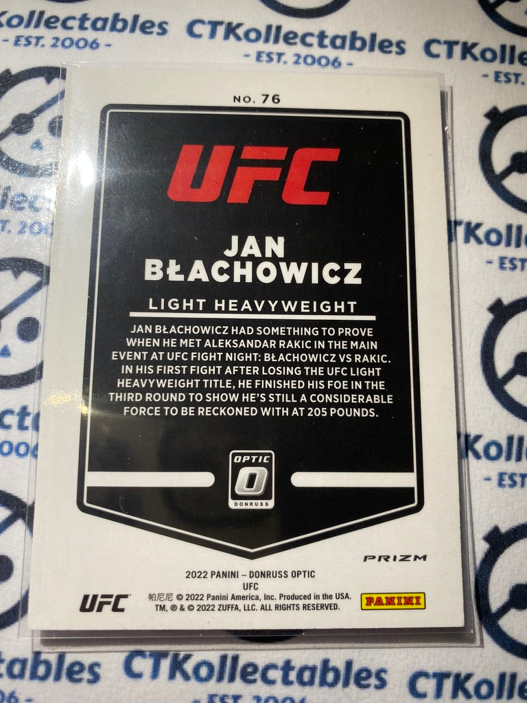 2022 UFC Panini Optic Jan Blachowicz Silver Holo Prizm #76 Light Heavyweight