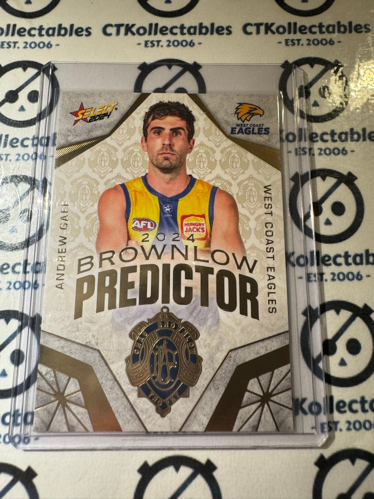 2024 AFL Footy Stars Brownlow Predictor Gold Andrew Gaff #094/315 BPG98 Eagles