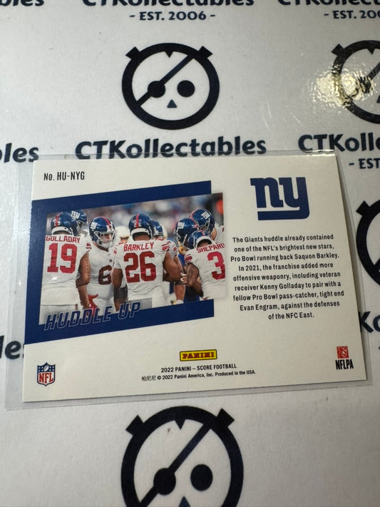 2022 NFL Panini Score Huddle Up #HU-NYG 10 New York Giants