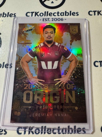 2026 Select NRL League Heroes State of Origin Predictor Jeremaih Nanhai #093/115
